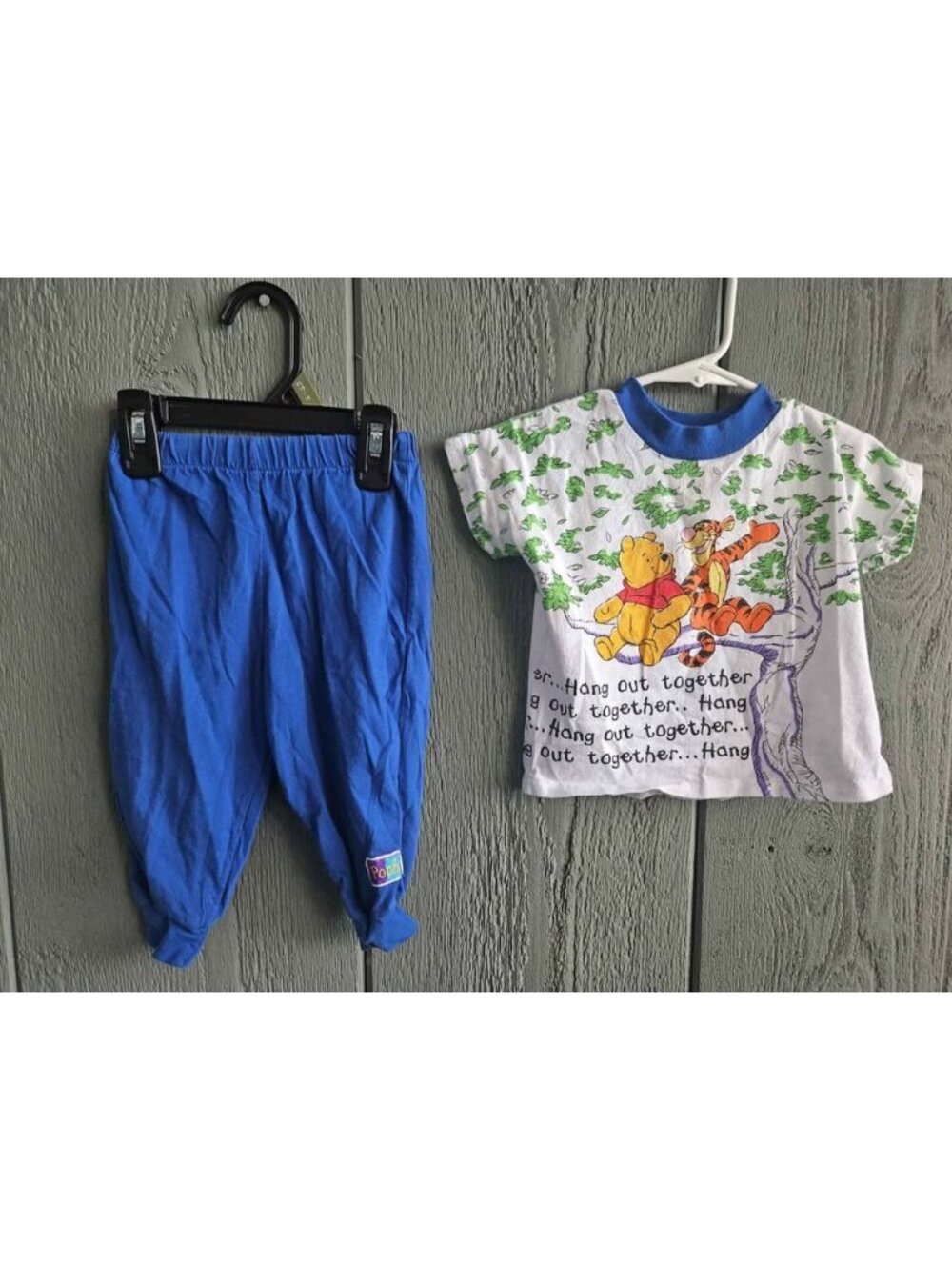 Vintage Disney Winnie the Pooh & Tigger Size Twelve (12) Months Shirt, Pants